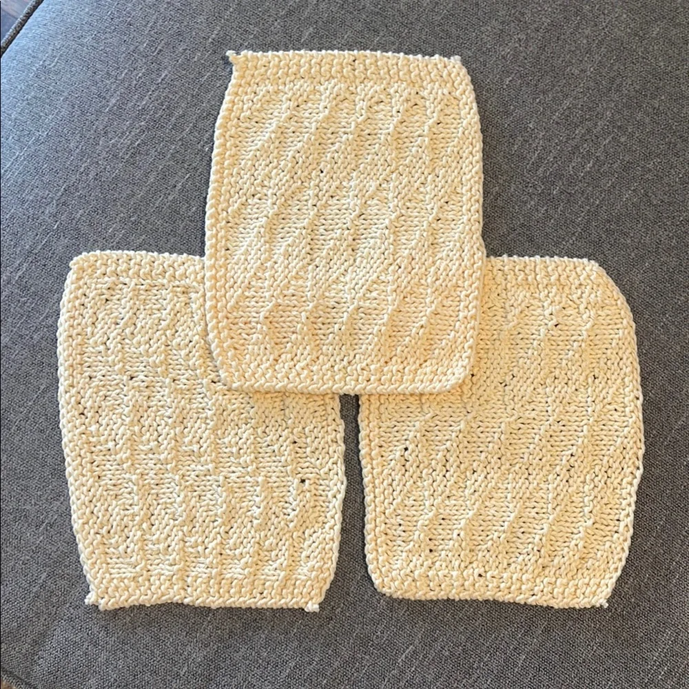 Handmade knitted dishcloths/washcloths